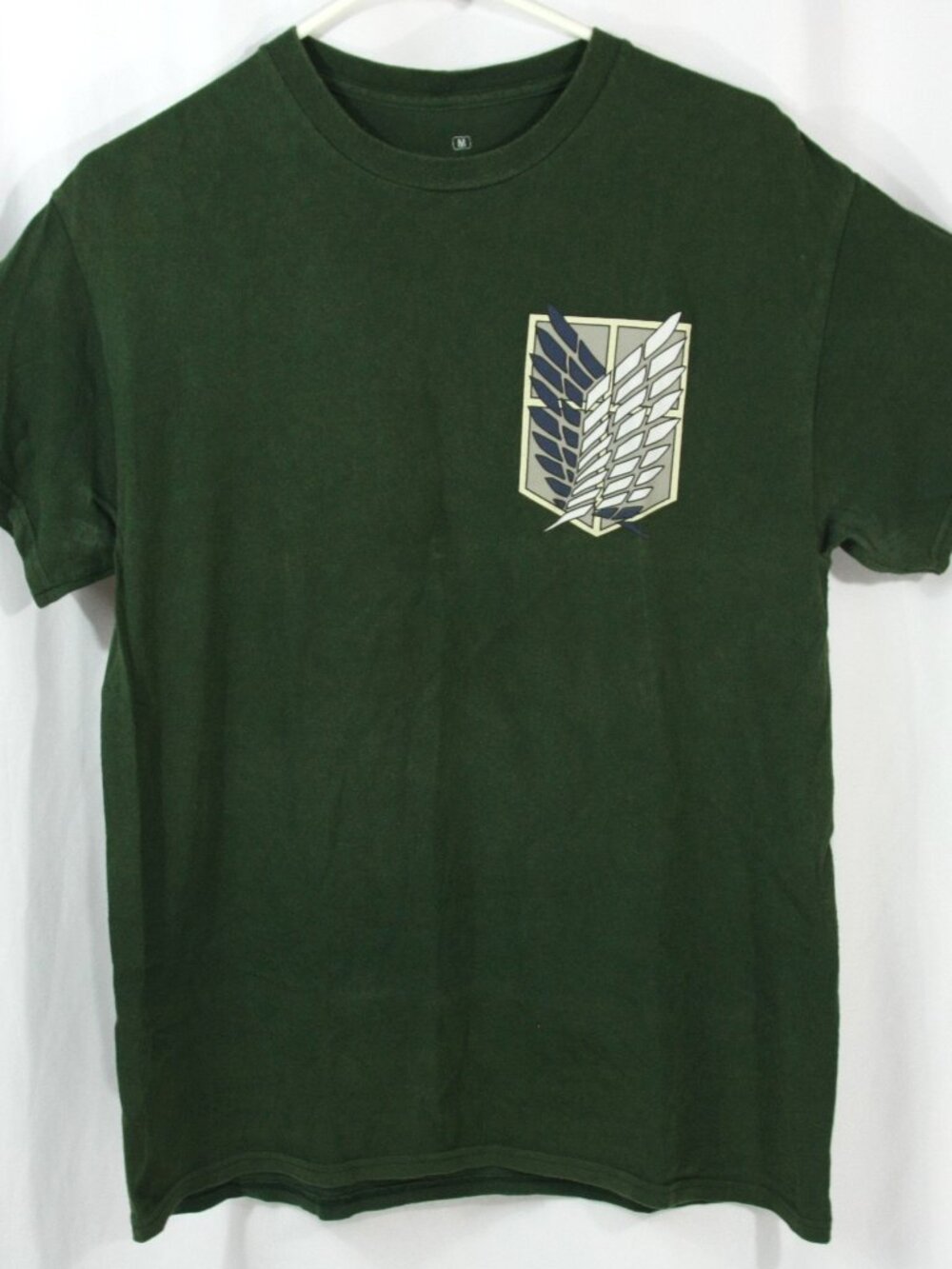Attack on Titan Season 2 Anime Cartoon Cotton T-Shirt M Green Graphic Tee